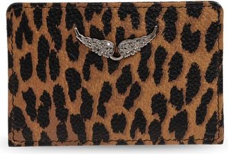 Zadig&Voltaire Accessoires, Dames, Bruin, ONE Size, Leer, Pass Leo Card Holder