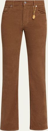Stella McCartney Mid-Rise Cotton Corduroy Kickflare-Leg Pants