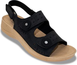 Jo & Joe | Ladies | Ladies Twin Touch Fasten Sandal Grenada | Black