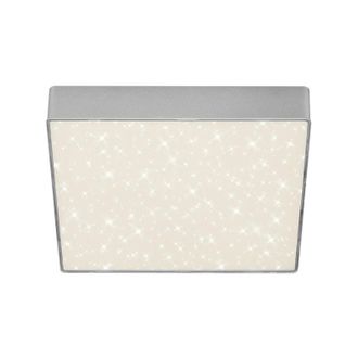 Briloner Plafoniera Led Cuadrada Flame Star 21,2 Cm 1600 Lm Plata