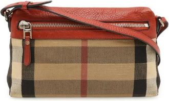 Burberry Pre-owned Cross Body Bags, female, Multicolor, Size: ONE SIZE Pre-owned Canvas Shoulder Bag