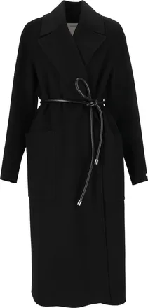 Sportmax Black Zannata Structured Wool Long Coat