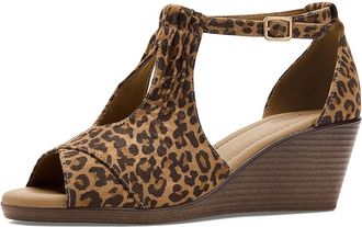 Journee Collection Kedzie Womens Wedge Shoes Leopard : 6.5 M, Synthetic