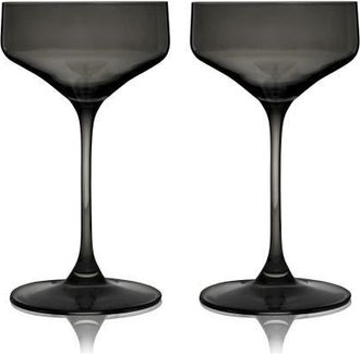 Viski Reserve Nouveau Crystal Coupes in Black at Nordstrom