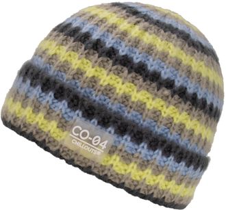 Chillouts Beanie CHILLOUTS Noemi Hat, Damen, bunt (lime multi), Strick, Kunstfaser, gestreift, mehrfarbig, M&uuml;tzen Beanie, im angesagten Retro Look