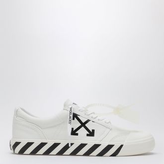 Off-white Vulcanized lace-up fabric sneakers in white