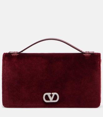 Valentino Garavani VLogo velvet crossbody bag