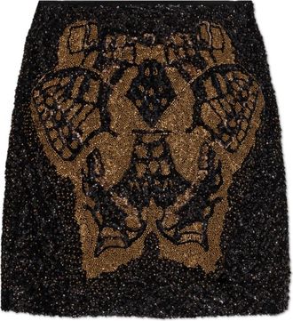 AllSaints Jamilia Skirt - Dames - Korte rokken - Zwart - S - Leer - Rokken