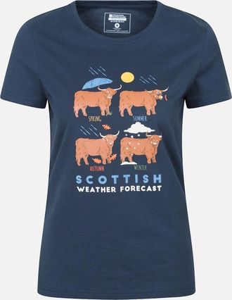 Mountain Warehouse Womens Mountain Warehouse Womens/Ladies Scottish Weather Forecast T-Shirt - Navy - Size: 12