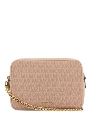Michael Michael Kors monogram shoulder bag - women - Canvas/Polyester/Polyurethane/Polyester - One Size - Pink