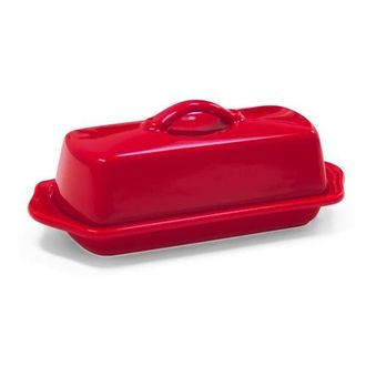 Chantal Full Size Ceramic Butter Dish, 8.5 Inch in True Red at Nordstrom
