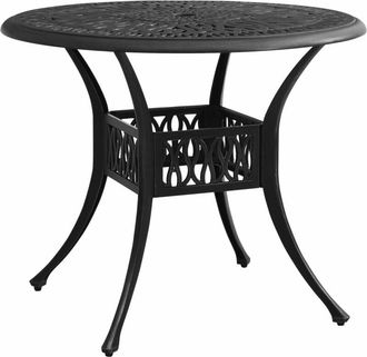 vidaXL Garden Table Black 90x90x74 cm Cast Aluminium Vidaxl