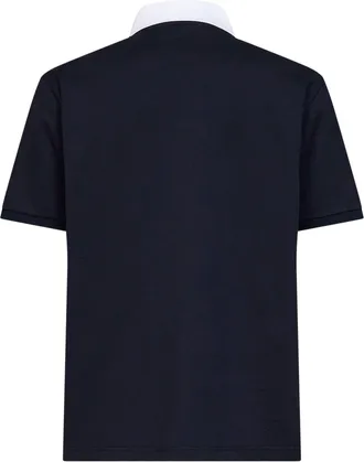 Gucci Mens Polo Shirt Cotton Pique Blue T-shirts And Polos