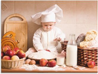 Artland Wandbild »Küche Junge Kind Backen« Bilder von Kindern 1 Stk. tlg. als Alubild, Outdoorbild, Leinwandbild, Poster, Wandaufkleber