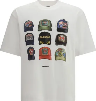 Dsquared2 White Cotton Mens T-Shirt
