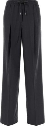 Michael Kors Wijde Broek - Dames - Wijde Broeken - Grijs - XS - Wol - Broeken