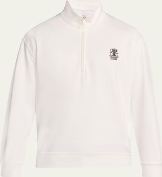 Brunello Cucinelli Mens Cotton-Blend Quarter-Zip Sweatshirt