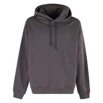 Yohji Yamamoto Hoodies & sweatvesten, Heren, Grijs, S, Katoen, Graniet Grafische Hoodie Lange Mouw