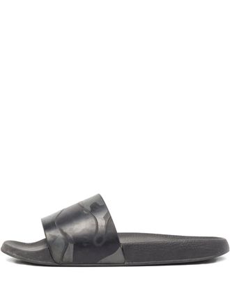 Valentino Garavani camouflage-print slides - Black