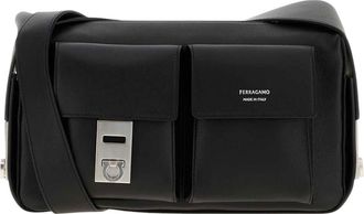Ferragamo Black Utility Medium Crossbody Bag