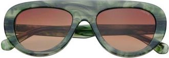 Freyrs Eyewear Jetsetter Aviator Sunglasses in Emerald at Nordstrom