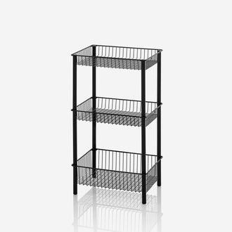 Aquadesign Scaffale Bagno In Metallo Con 3 Cestelli Ryoma