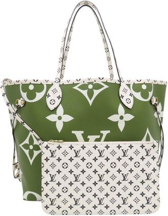 Louis Vuitton Beige Khaki Monogram Tote Bag (Pre-Owned)