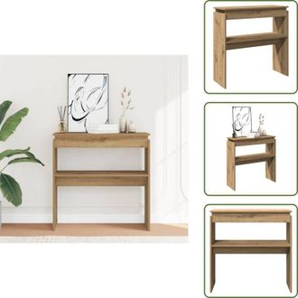 vidaXL Tavolo da soggiorno - vidaXL Tavolo Consolle Rovere Artigianale 80x30x80 cm in Truciolato - Tavolo da letto
