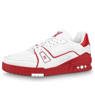 Louis Vuitton LV Trainers White with Red 1AAGZO