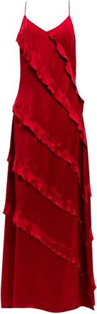Twinset Elegante Zwarte Jurk voor Vrouwen - Dames - Maxi kleedjes - Rood - 2XL - Kleedjes
