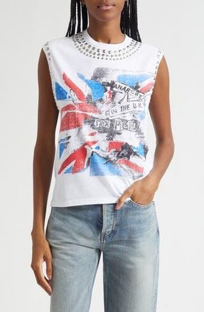 Alice & Olivia Micah Embellished Muscle Tank in Sex Pistols at Nordstrom Rack, Size X-Small/small