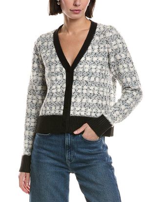 Shelli Segal Laundry By Shelli Segal Boucle Rib Trim Cardigan