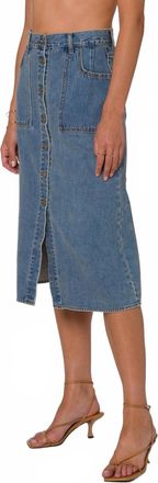 Velvet Heart Tanna Midi Skirt In Canada Blue