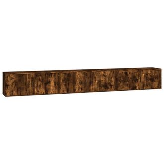 Berkfield Home Wall-mounted TV Cabinets 3 pcs Smoked Oak 100x34.5x40 cm in Brown