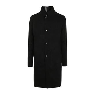 Isaac Sellam Experience Zwarte Lange Jas voor Stijlvolle Look - Heren - Mantel - Zwart - S - Jassen