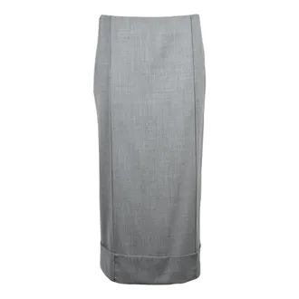 PESERICO Dames, Rokken, Grijs, Maat: M Wol