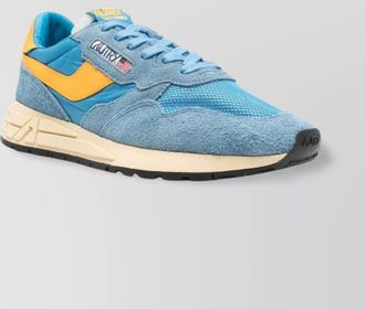 Autry low leather sneakers with suede and mesh