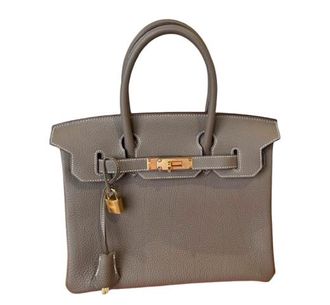 Herm&egrave;s Etoupe Togo Birkin 30 With Receipt Size 30