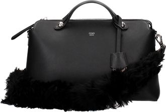 Fendi Womens Black Leather Shoulder Bag
