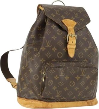 Louis Vuitton Pre-owned Backpacks, female, Brown, Size: ONE SIZE Pre-owned Canvas Backpack