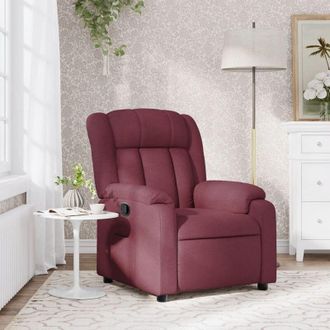 vidaXL Sill&oacute;n Reclinable De Tela Rojo Tinto Vidaxl