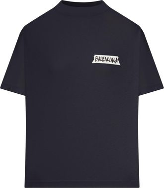 Balenciaga WOMENS MEDIUM FIT MASKING TAPE T-SHIRT - Balenciaga - Woman