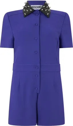 Moschino Jumpsuits & Playsuits, Dames, Paars, S, Elegante Korte Jumpsuit