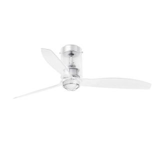 Netlighting MiniTube LED Transparent Ceiling Fan with DC Motor 3000K in Clear