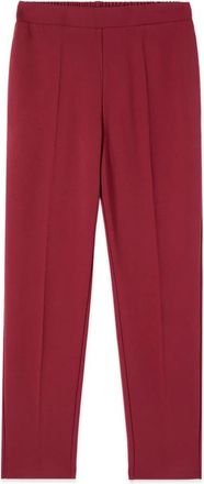 Oltre Regular Broek in Cr&ecirc;pe Stof - Dames - Vrijetijds broeken - Rood - S - Leer - Broeken