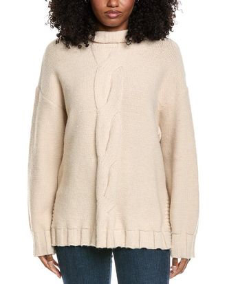 Fate Fate Mock Neck Cable Knit Sweater