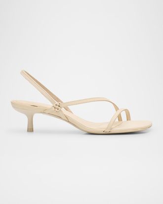 SIMKHAI Cedonia Strappy Leather Slingback Sandals