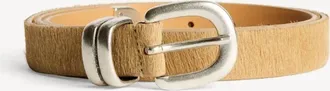 By Malene Birger Womens Zolio Leather Belt In Wood