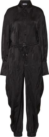 The Attico Zwarte Overall - Dames - Jumpsuits - Zwart - XS - Leer - Jumpsuits & Playsuits