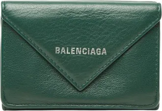 Balenciaga Green Paper Wallet (Tri-Fold) (Pre-Owned)